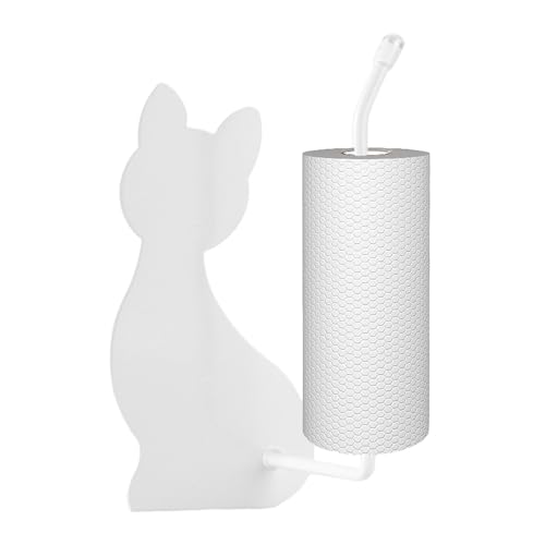 Wuyooprt Küchenpapierhalter - Küchenrollenhalter,Wandhalterung Mit Katzendesign Für Haushaltsaufbewahrung Gästezimmer Reisen Landhausstil Wuyooprt Küchenpapierhalter - Küchenrollenhalter,Wandhalterung Mit Katzendesign Für Haushaltsaufbewahrung Gästezimmer Reisen Landhausstil von Wuyooprt