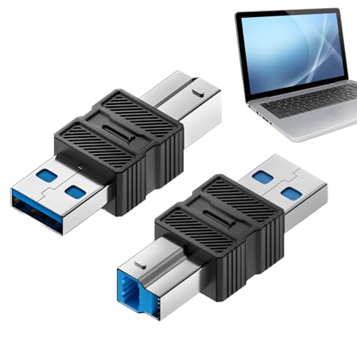 Wuyooprt USB-Auf-B-Adapter, USB-zu-B-3.0-Adapter, Plug & Play Stecker Mit Hochgeschwindigkeits-Datenübertragung Für Scanner, Dockingstation Und Computer Wuyooprt USB-Auf-B-Adapter, USB-zu-B-3.0-Adapter, Plug & Play Stecker Mit Hochgeschwindigkeits-Datenübertragung Für Scanner, Dockingstation Und Computer von Wuyooprt