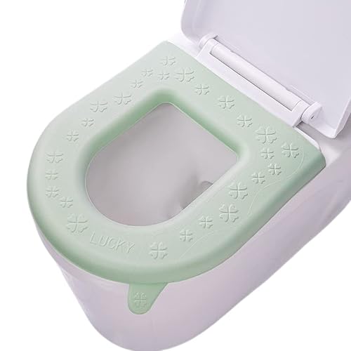2PCS WC-Sitzbezug, WC-Sitzwärmer, länglicher Toilettensitzbezug, gepolstertes Toilettensitzkissen, waschbar oder tragbar, Toilettendeckel-Tankabdeckung von Wuyue Hua