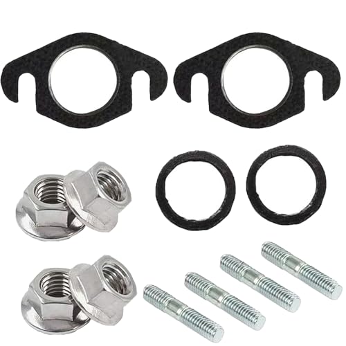 Auspuffdichtung Set, Dichtungssatz und Auspuffstifte für Yamaha 50cc 2t Mach-G Jog-R Ovetto Aprilia SR Malaguti F10 F12 Roller von WuzhiEu