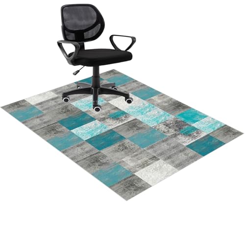 Wuzqju Bürostuhl Bodenschutzmatte 80 x 100 cm rutschfest Gaming Stuhl Unterlage Bodenschutzmatte Stuhlmatten Bürostuhlunterlage Multifunktionaler Stuhlteppich Büromatte für zu Hause Büro von Wuzqju
