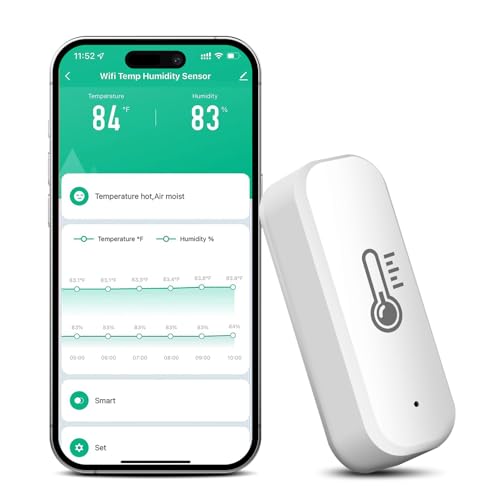 ZigBee Temperatur Feuchtesensor, Tuya Smart Thermometer Hygrometer mit App-Steuerung & Alarmfunktion, Kompatibel mit Alexa & Google Home, ZigBee 3.0 Gateway erforderlich ZigBee Temperatur Feuchtesensor, Tuya Smart Thermometer Hygrometer mit App-Steuerung & Alarmfunktion, Kompatibel mit Alexa & Google Home, ZigBee 3.0 Gateway erforderlich von Wvoillty
