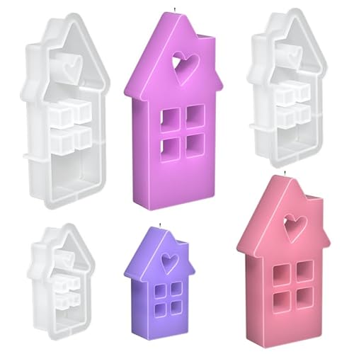 3 Stück 3D Silikonform Haus Gießform Häuser mit Fenster Gießformen Silikon Häuser Halbtransparent Silikonformen Gießformen Kerzen für Seifen Kerzen Pflaster Kunsthandwerk 3 Stück 3D Silikonform Haus Gießform Häuser mit Fenster Gießformen Silikon Häuser Halbtransparent Silikonformen Gießformen Kerzen für Seifen Kerzen Pflaster Kunsthandwerk von Wvu & Wvo