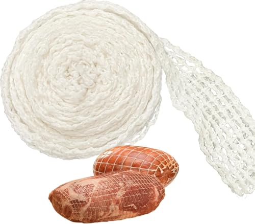 Bratennetz Kaliber 16, Fleischnetz Rolle,Elastische 2 Meter (2m) für Rollbraten für die Herstellung von Fleischwurst Geräuchertem Fleisch Geflügel von Wvu & Wvo