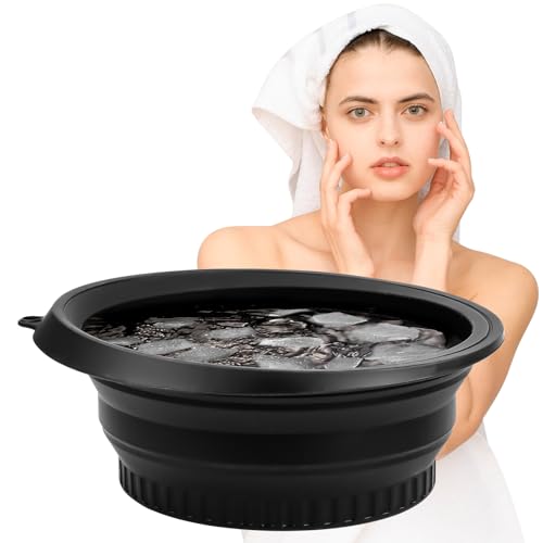 Wvu & Wvo Face Ice Bath Bowl, Silikon Faltbares Waschschüssel für Gesicht, Eisbadschale Gesicht, Portable Ice Facial Washbasin, Quick Cooling Wash Basin für den Heimgebrauch oder Unterwegs von Wvu & Wvo