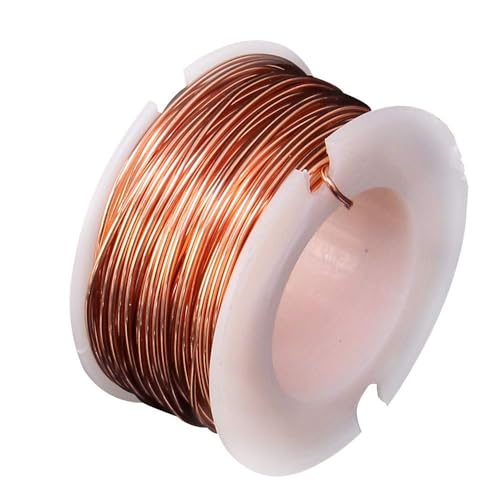 0,5 mmx10m Kupferdraht, Hochleitfähiger Kupferlackdraht, Kupferkabel, Copper Wire,Isolierter Magnetdraht für Elektromagnet-Motormodelle,Transformatoren und Handwerksprojekte (1 PC) von Wvxilyr