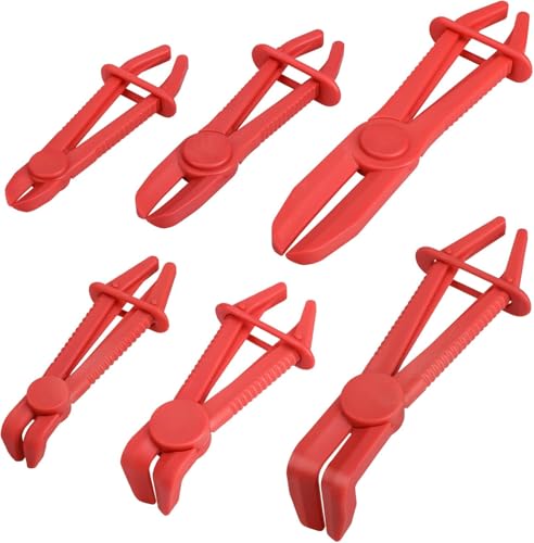 6 Stück Schlauchklemmenzangen Set in 3 Größen, Schlauchklemmen, Schlauchzange, Schlauchschellen Zange und Schlauch Abklemmzange für Kraftstoff und Bremsleitungen, für präzise KFZ Wartungsarbeiten 6 Stück Schlauchklemmenzangen Set in 3 Größen, Schlauchklemmen, Schlauchzange, Schlauchschellen Zange und Schlauch Abklemmzange für Kraftstoff und Bremsleitungen, für präzise KFZ Wartungsarbeiten von Wvxilyr