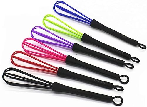 Mini-Schneebesen zum Mischen von Haarfärbefarben, 17,8 x 3 cm, Ballon-Salon, Friseure, Haarfarbe, Creme-Schneebesen, Küche, Mixer-Werkzeug zum Mischen, Rühren, Schlagen und Rühren, 6 Stück von Wwyan