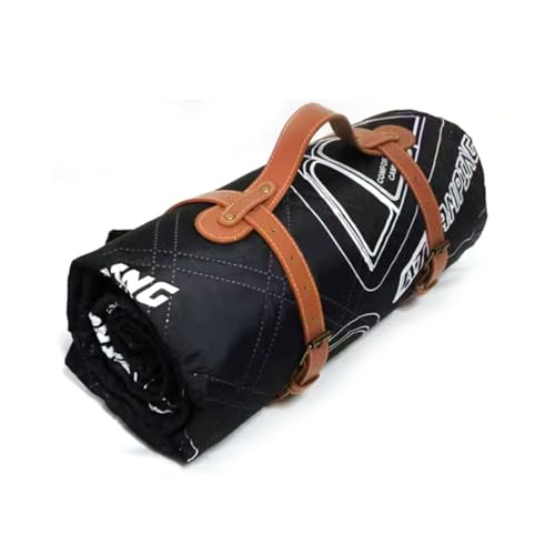 WxMTykx Picknickdecken Vergrößert 150X200/200X200cm Wasserdicht Sanddicht Campingdecke Outdoor-Strandmatte Tragbare Picknickmatte Mit Leder-Tragegurt Für Camping,Rasen,Park,Strandgras (Color : Black von WxMTykx
