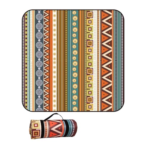 WxiaoD Picknickdecke, groß, wasserdicht, sanddicht, Strand-Picknick-Matte, maschinenwaschbar, faltbar, Campingteppich mit Tragegurt, für Park, Outdoor, Wandern, Reisen (A, 150 x 100 cm) von WxiaoD