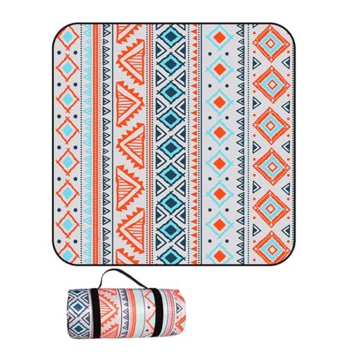 WxiaoD Picknickdecke, groß, wasserdicht, sanddicht, Strand-Picknick-Matte, maschinenwaschbar, faltbar, Campingteppich mit Tragegurt, für Park, Outdoor, Wandern, Reisen (B,150 x 100 cm) von WxiaoD