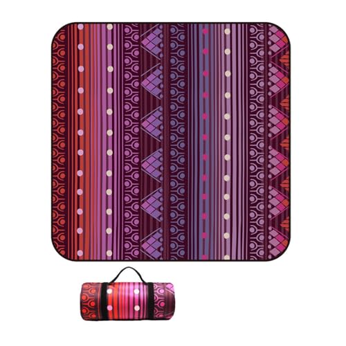 WxiaoD Picknickdecke, groß, wasserdicht, sanddicht, Strand-Picknick-Matte, maschinenwaschbar, faltbar, Campingteppich mit Tragegurt, für Park, Outdoor, Wandern, Reisen (D, 200 x 200 cm) von WxiaoD