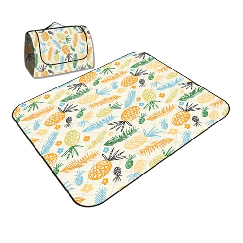 WxiaoD Picknickdecke, wasserdicht, Strandteppich, große Stranddecke, Campingdecke, mit Griff, maschinenwaschbar, für Wandern, Reisen, Outdoor, Camping, Parks (C, 200 x 200 cm) von WxiaoD