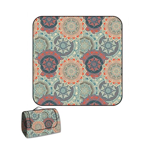 WxiaoD Picknickdecke, wasserdicht, groß, faltbar, Picknickmatte, Outdoor, Stranddecke, waschbar, faltbar, mit Griff, für Wandern, Reisen, Camping, Parks (L, 200 x 150 cm) von WxiaoD