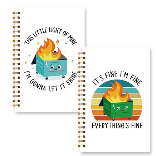 Wxiben This Little Light of Mine Notebook Journal 2 Pcs Dumpster Hardcover Notebook Fire Ruled Spiral Notebook Funny Office Gift for Coworkers Woman Men Employee Friends Bible Study 5.5 x 8.3 Inches Wxiben This Little Light of Mine Notebook Journal 2 Pcs Dumpster Hardcover Notebook Fire Ruled Spiral Notebook Funny Office Gift for Coworkers Woman Men Employee Friends Bible Study 5.5 x 8.3 Inches von Wxiben