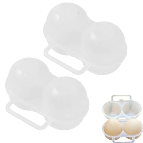 Eier Transportbox,2 Stücke Eierbehälter Eier Dose Eier Aufbewahrungsbox Eierbox Kunststoff Eierdose Mit Karabiner,Eier Dose Eier Aufbewahrungsbox für Outdoor Camping Picknick von Wxinsheng
