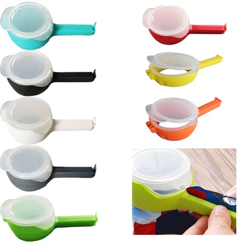 Verschlussclips mit Ausschütter,8 Stück Tütenclips für Beutel,Küchenclips,Snackspender Müslispender, Tütenverschluss Verschlussklammern, Frischeclips für Zuhause Küche Büro Verschlussclips mit Ausschütter,8 Stück Tütenclips für Beutel,Küchenclips,Snackspender Müslispender, Tütenverschluss Verschlussklammern, Frischeclips für Zuhause Küche Büro von Wxinsheng
