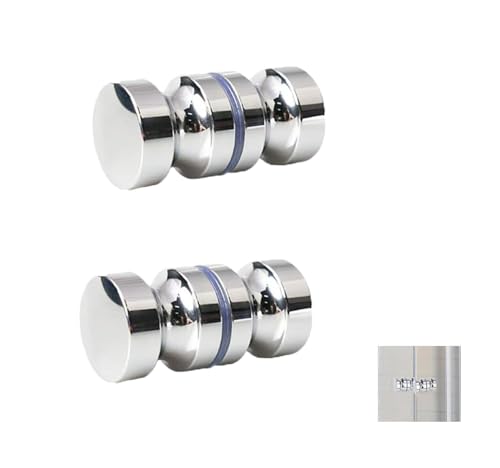Wxinsheng Duschtürknopf Duschtürgriffe,2 Paare Duschtürknopf Aluminiumlegierung Duschtürgriff Türknauf Dusche Griff Beschläge Türgriff Glastür Griff Geeignet für Bad Küche Büro (30mm) von Wxinsheng
