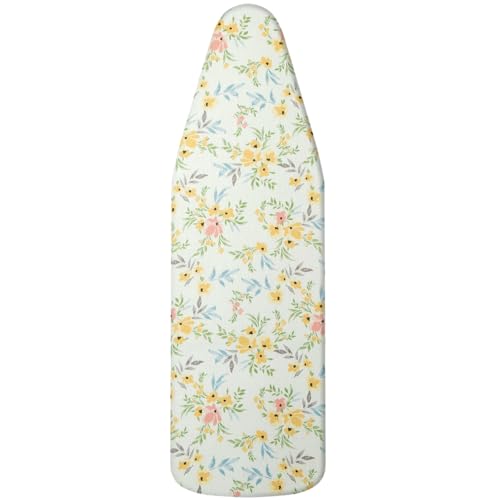 Bügelbrettbezug 120X40 Beige Gelb Mit Wärmereflexion Und Schnellbügelfunktion, bezug bügelbrett Ausgestattet Mit Zugseil Und Polsterung, Hitzebeständig,Waschbar von Wxlmom