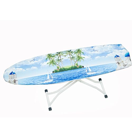 Bügelbrettbezug 120X40 Grüne Insel Mit Wärmereflexion Und Schnellbügelfunktion, bezug bügelbrett Ausgestattet Mit Zugseil Und Polsterung, Hitzebeständig,Waschbar von Wxlmom