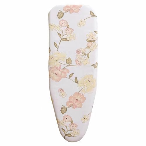 Bügelbrettbezug 140X45 Rosa Und Gelbe Blumen Mit Wärmereflexion Und Schnellbügelfunktion, bezug bügelbrett Ausgestattet Mit Zugseil Und Polsterung, Hitzebeständig,Waschbar von Wxlmom