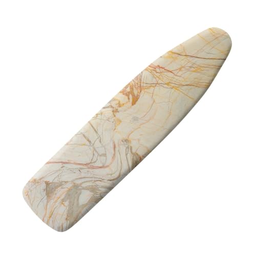 Bügelbrettbezug Weißes Marmormuster Mit Wärmereflexion Und Schnellbügelfunktion, bezug bügelbrett Ausgestattet Mit Zugseil Und Polsterung, Hitzebeständig,Waschbar von Wxlmom