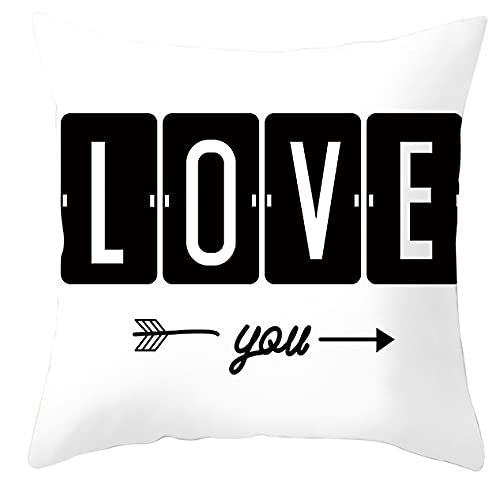 Kissenbezug 40x40 Schwarz Und Weiß Sofakissen Baumwoll und Leinen Dekokissen Quadrat Kissenbezüge mit Reißverschluss Outdoor Kissen- für Wohnzimmer Auto Schlafzimmer Kissenbezug 40x40 Schwarz Und Weiß Sofakissen Baumwoll und Leinen Dekokissen Quadrat Kissenbezüge mit Reißverschluss Outdoor Kissen- für Wohnzimmer Auto Schlafzimmer von Wxlmom