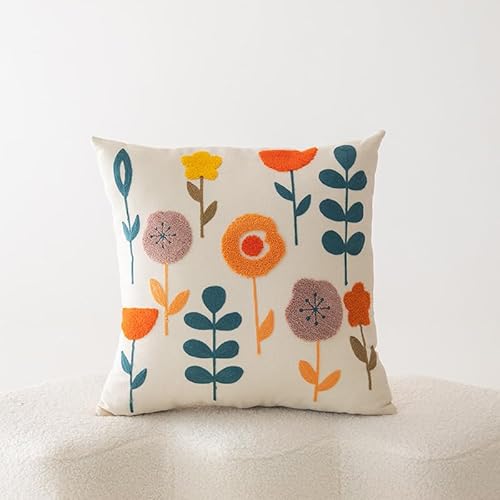 Kissenbezug 45x45 Blumen Und Blätter Sofakissen Baumwoll und Leinen Dekokissen Quadrat Kissenbezüge mit Reißverschluss Outdoor Kissen- für Wohnzimmer Auto Schlafzimmer Kissenbezug 45x45 Blumen Und Blätter Sofakissen Baumwoll und Leinen Dekokissen Quadrat Kissenbezüge mit Reißverschluss Outdoor Kissen- für Wohnzimmer Auto Schlafzimmer von Wxlmom