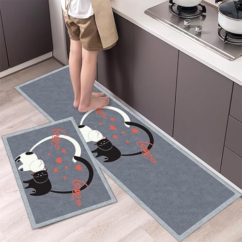 Küchenteppich 50X160Cm Graue Katze Fussmatte Aussen Küchenläufeh Outdoor Balkon Teppich Waschbar rutschfest Läufer Läufer Flur Küche Küchenteppich 50X160Cm Graue Katze Fussmatte Aussen Küchenläufeh Outdoor Balkon Teppich Waschbar rutschfest Läufer Läufer Flur Küche von Wxlmom