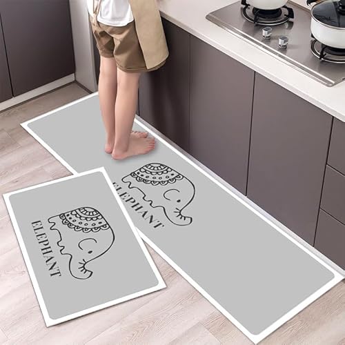 Küchenteppich 50X160Cm Grauer Elefant Fussmatte Aussen Küchenläufeh Outdoor Balkon Teppich Waschbar rutschfest Läufer Läufer Flur Küche Küchenteppich 50X160Cm Grauer Elefant Fussmatte Aussen Küchenläufeh Outdoor Balkon Teppich Waschbar rutschfest Läufer Läufer Flur Küche von Wxlmom
