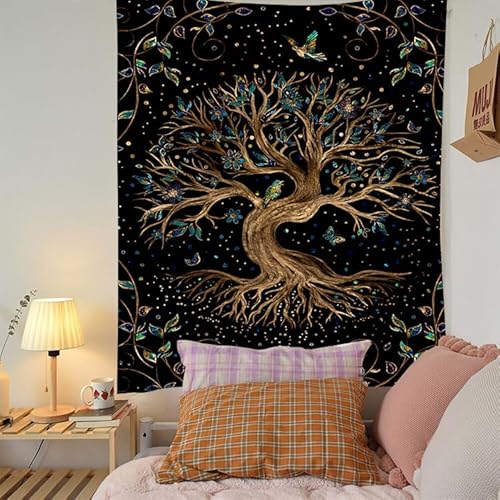 Wandteppich 130X150Cm Schwarzer Baum Tapestry Home Dorm Decor,Tapestry For Bedroom,Decoration Wall Poster Motif Decoration,Tapestry Aesthetic von Wxlmom