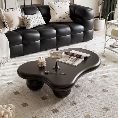 Couchtisch in Wolkenform Unregelmäßiger Couchtisch Hübscher Moderner Beistelltisch Aus Holz Mit 3 Kugelbeinen Für Schlafzimmer, Wohnung, Wohnzimmer,Schwarz,39.37×27.55×11.41inch Couchtisch in Wolkenform Unregelmäßiger Couchtisch Hübscher Moderner Beistelltisch Aus Holz Mit 3 Kugelbeinen Für Schlafzimmer, Wohnung, Wohnzimmer,Schwarz,39.37×27.55×11.41inch von Wxnnx