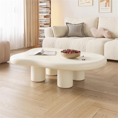 Wxnnx Wolken-Couchtisch,Moderner Beistelltisch Süßer Wolken-Couchtisch Unregelmäßiger Cartoon-Teetisch Für Den Innenbereich Mit 4 Beinen Für Wohnzimmer Und Schlafzimmer,Weiß,41.02×27.16×15.74inch von Wxnnx