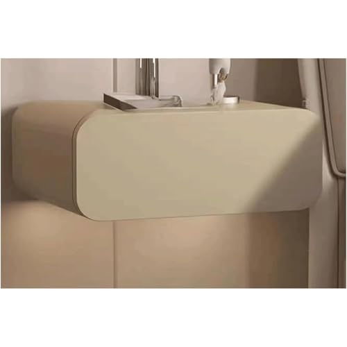 WxuuLTGJR Bedside Table Compatible with Bedroom Modern Floating Nightstands with Solid Wood Drawer,Wall Mounted End Table Easy to Install(Kaki,11.8in/30cm) von WxuuLTGJR
