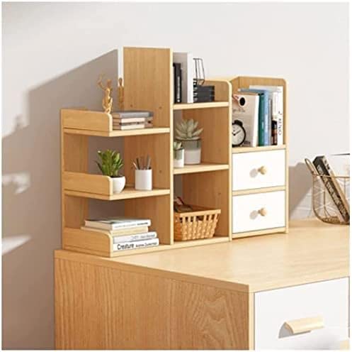 WxuuLTGJR Bücherregal 9-stöckiges Bücherregal Bücherregal aus Holzwerkstoff mit Schublade Desktop-Rack Bücherregal Home Office Bücherregale Robuste Konstruktion Sicherer von WxuuLTGJR