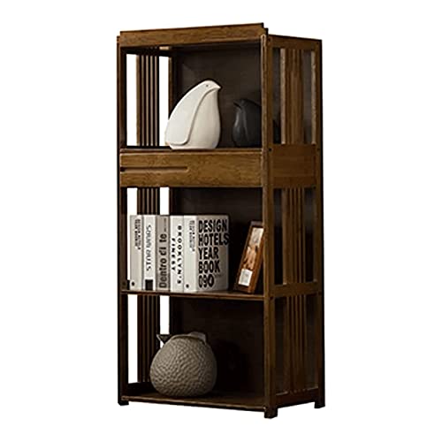 WxuuLTGJR Bücherregal Bambus-Bücherregal, mehrschichtiges Bücherregal, stabile Konstruktion, Vintage-Bodenständer, Bücherregal, Heim-Bücherregale Sicherer von WxuuLTGJR