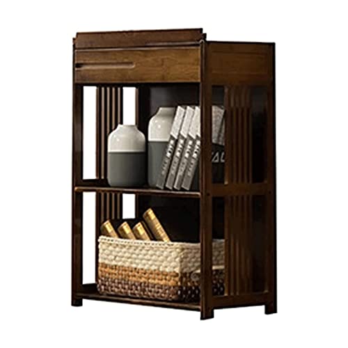 WxuuLTGJR Bücherregal Bambus-Bücherregal, mehrschichtiges Bücherregal, stabile Konstruktion, Vintage-Bodenständer, Bücherregal, Heim-Bücherregale Sicherer von WxuuLTGJR