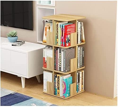 WxuuLTGJR Bücherregal Bücherregal mit großer Kapazität Geräumiges mehrschichtiges Bücherregal 360 Grad drehbares Regal Bücherregal Einfache Bücherregale Sicherer von WxuuLTGJR