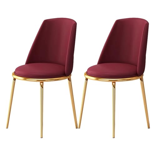 WxuuLTGJR Esszimmerstühle-Set, weiches Leder, gepolsterter Sitz, Esszimmerstühle, 2er-Set, ergonomische Küchenstühle mit Metallbeinen, Esszimmerstuhl WxuuLTGJR Esszimmerstühle-Set, weiches Leder, gepolsterter Sitz, Esszimmerstühle, 2er-Set, ergonomische Küchenstühle mit Metallbeinen, Esszimmerstuhl von WxuuLTGJR