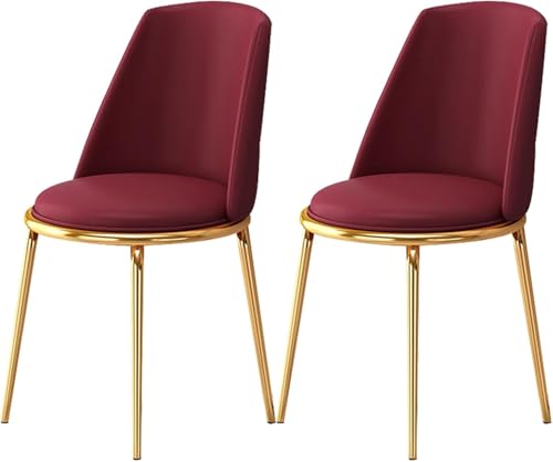 WxuuLTGJR Esszimmerstühle-Set, weiches Leder, gepolsterter Sitz, Esszimmerstühle, 2er-Set, ergonomische Küchenstühle mit Metallbeinen, Esszimmerstuhl WxuuLTGJR Esszimmerstühle-Set, weiches Leder, gepolsterter Sitz, Esszimmerstühle, 2er-Set, ergonomische Küchenstühle mit Metallbeinen, Esszimmerstuhl von WxuuLTGJR