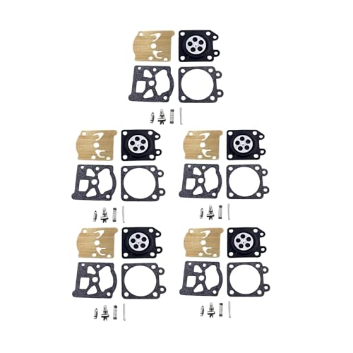 Vergaser Membran Dichtung Reparatur Rebuild Kit Passt for 38 45 52 58 Kettensäge(10 Set) von WyGdVE