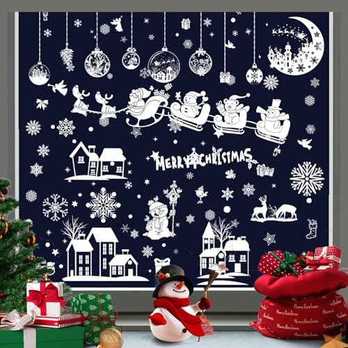 Wybtbm Fensterbilder Weihnachten Selbstklebend Schneeflocken Fensterdeko, Wiederverwendbare Statische Weihnachtsfensterbilder, Winter Fenstersticker Schneeflocken Fensteraufkleber Deko 274PCS Wybtbm Fensterbilder Weihnachten Selbstklebend Schneeflocken Fensterdeko, Wiederverwendbare Statische Weihnachtsfensterbilder, Winter Fenstersticker Schneeflocken Fensteraufkleber Deko 274PCS von Wybtbm
