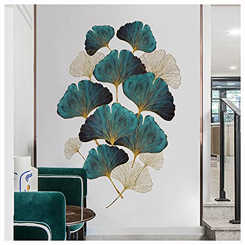 Wyhgry Schlafzimmer Wandtattoo,DIY Kunstdekoration Wandtattoos,Abnehmbare Aufkleber Für Wohnzimmer Schlafzimmer Küche Bad Flur Fenster,Mädchenhafter Stil (Size : Large, Style : Ginkgo biloba) von Wyhgry