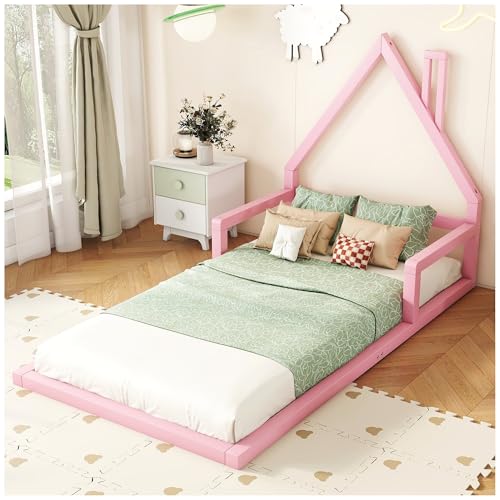 Wyibwy holzbett 90x200 hausform bett mit lattenrost massivholz niederbett kinderbett bett bett bettchen ohne matratze kinderbett kinderbett bett ohne matratze kinder rosa Wyibwy holzbett 90x200 hausform bett mit lattenrost massivholz niederbett kinderbett bett bett bettchen ohne matratze kinderbett kinderbett bett ohne matratze kinder rosa von Wyibwy