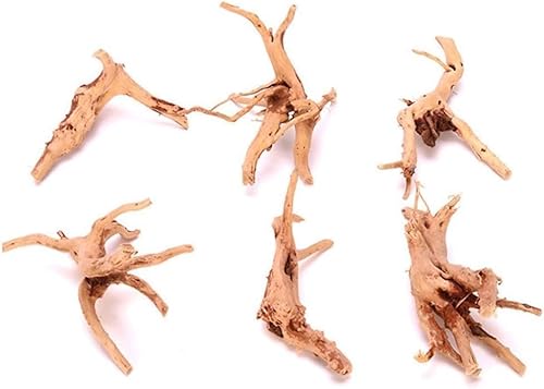 1 x natürliches Aquarium-Treibholz, Zweige aus Holz, Aquariumstamm, Treibholz, Dekoration, Pflanzenstumpf, Aquarium-Dekoration, thematische Ornamente, Zubehör (8–10 cm) von Wyjuan