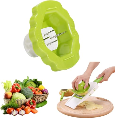 Grüne Reibe Fingerschutz Halter, Sicherheit Lebensmittel Slicer Veggie Shredder Gemüse Slicing Finger Protector Home Kitchen Tools Obstschneider Gemüseschneider Handschutz für Reibe Schneiden von Wyjuan