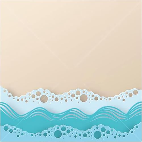 Metall-Stanzschablonen-Set, Motiv: Ozeanstrand, Wellen, Sommer-Schablone und Prägeschablonen für Bastelarbeiten, Scrapbooking, Strandmotive, dekoratives Geschenk, Kunstbedarf, Kartenherstellung und von Wyjuan