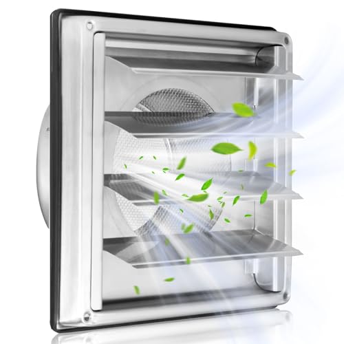Lüftungsgitter 100Mm/125Mm/150Mm,Lüftungsgitter Edelstahl,Protección Contra Mosquitera Insectos Intemperie,Lüftungsgitter Verschließbar,Rejilla De Ventilación Para Techo Cocina Y Baño(100mm) von WyldSenc