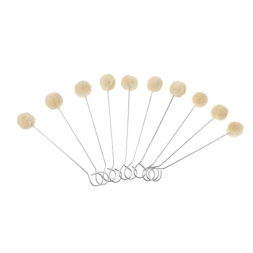 WyldSenc 100 Stück Wolle Dauber Ball Leder Pinsel - Leder Farbstoff Wolle Daubers Ball Pinsel DIY Handwerk Dauber Färben Applikator für sterben, Kleben und Handwerk von WyldSenc
