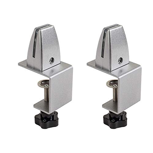 WyldSenc 2PCS Schreibtisch Teiler Klemme Legierung Bildschirm Clip Desktop Datenschutz Panel Bildschirm Clip Büro Divider Klammer Halterung Partition (Clip 32-40mm) von WyldSenc